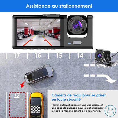 Double Caméra embarquée Avant/Arrière Full HD & Caméra de Recul pour Voiture