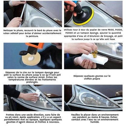 Kit Polissage Phare| Rénovez Vos Phares en Quelques Minutes