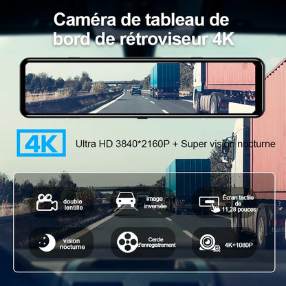 Rétroviseur Caméra embarqué 4k Avec Traceur GPS