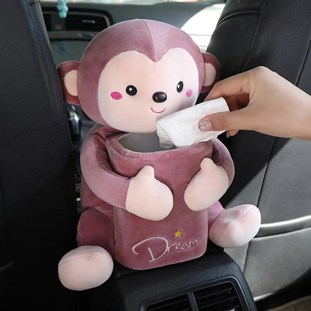 Peluche Boîte à mouchoirs 2 en 1 pour voiture