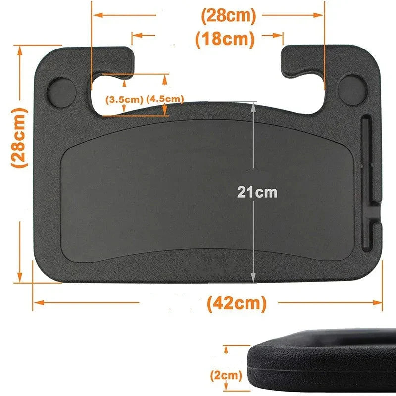 Plateau portable fixable au volant pour voiture