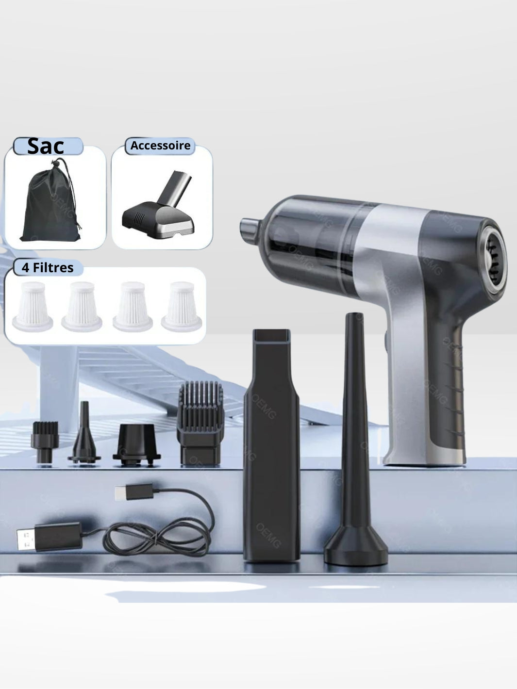 Aspirateur Sans fil Puissant pour Voiture Pro4