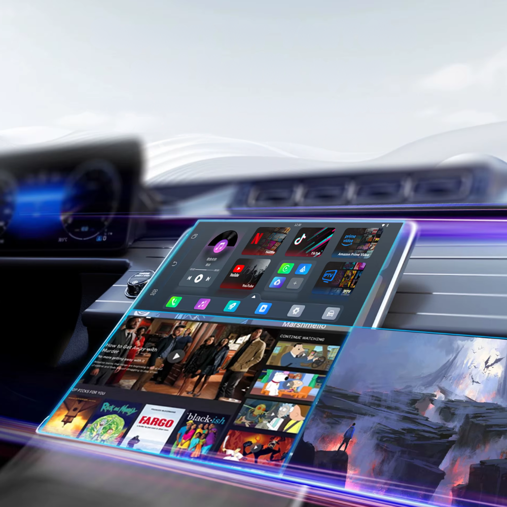 Boitier CarPlay Sans Fil | Android Auto | Netflix, YouTube, IPTV, Disney+