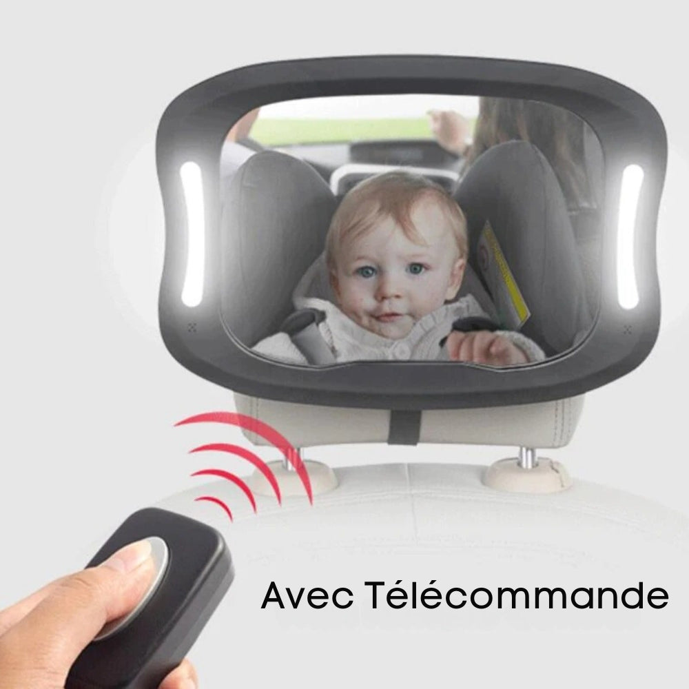 Miroir LED Voiture Bebe | Surveillance Facile ®