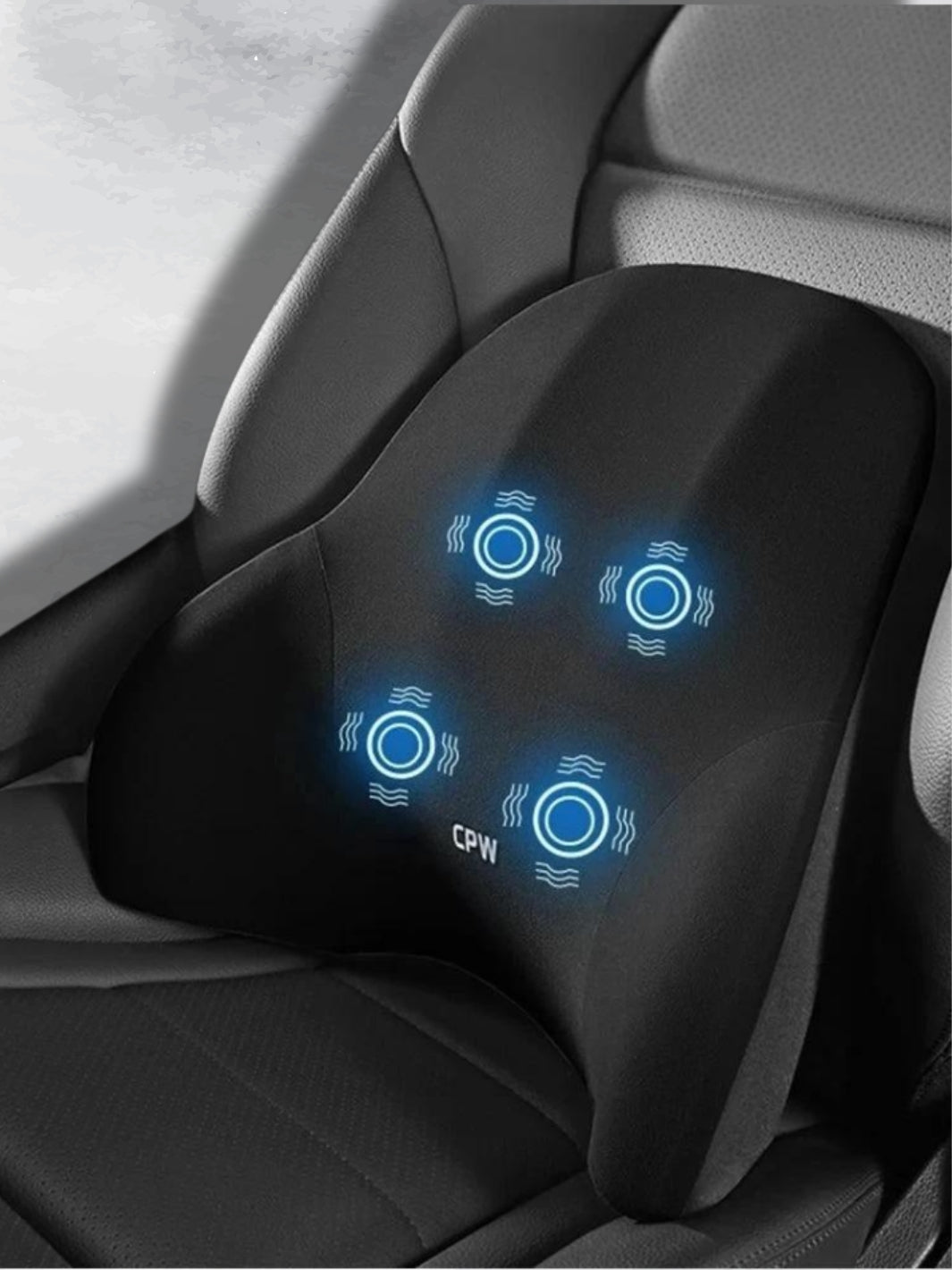 Coussin Lombaire et Appuie-tête avec Vibrations Électrique Massage pour Voiture