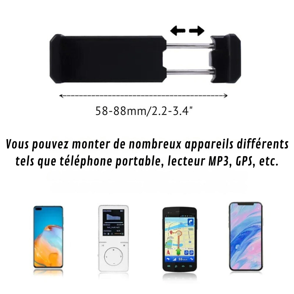 Support Téléphone Voiture Pince | Utilisation Facile®