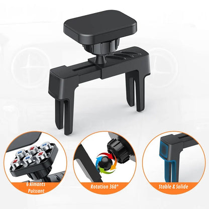 Support Téléphone Voiture Grille Aération Ronde | Energie Magnétique ®