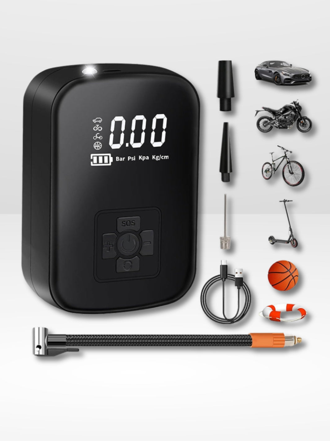 Mini Gonfleur de Pneus Portable - Compresseur d’Air Sans Fil