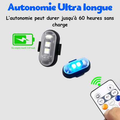 Mini Stroboscope Led sans Fil pour Voiture, Moto et Vélo
