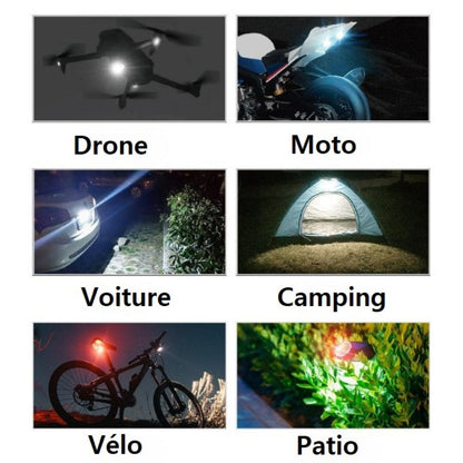 Stroboscope LED pour Voiture, Moto, Vélo