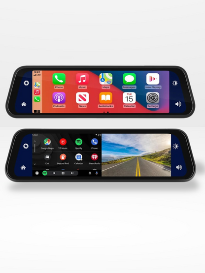 Rétroviseur Caméra 4k Avant/Arrière| CarPlay & DashCam®