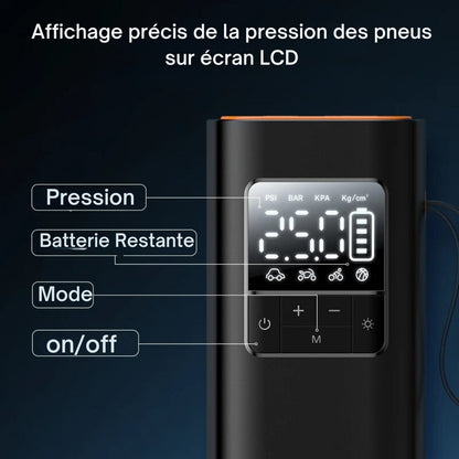 Gonfleur Pneu Voiture Sans Fil | Polyvalence Totale ®