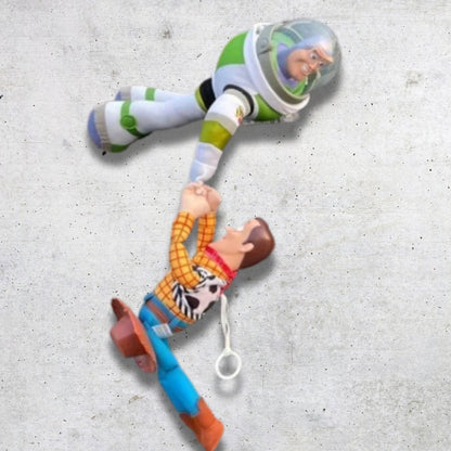 Jouet Peluche Toy Story Woody et Buzz Accroche Voiture